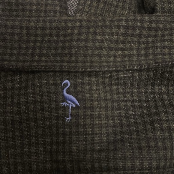 TailorByrd Olive Green Houndstooth Heavyweight Button Down Flannel Large - Picture 5 of 5